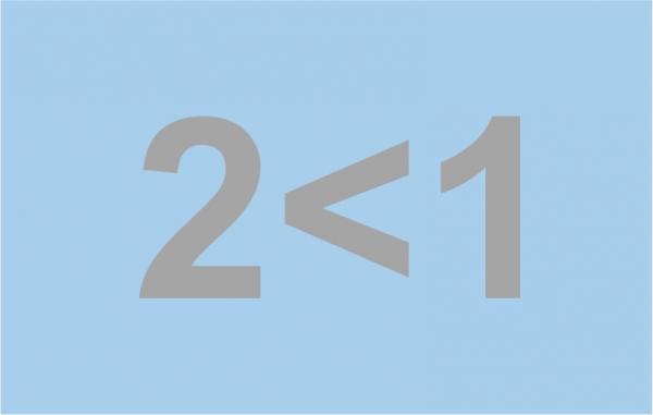 Хоёр нэгээс бага