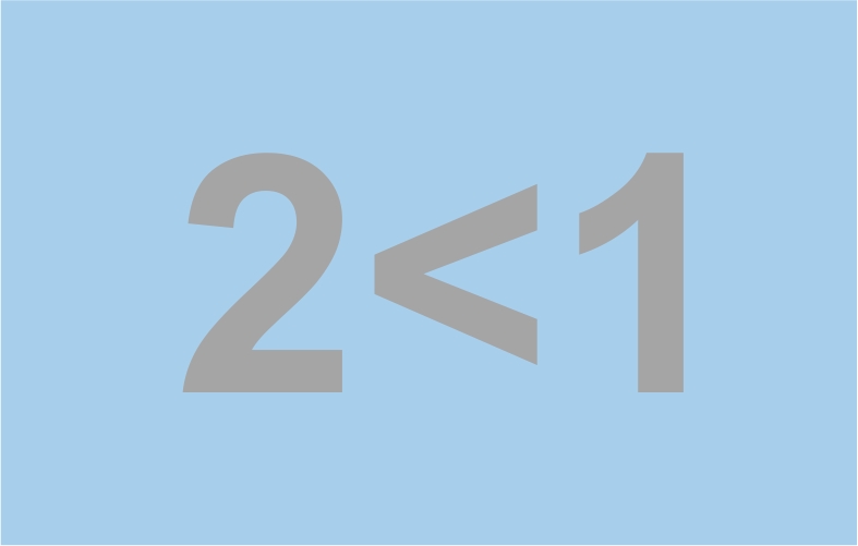 Хоёр нэгээс бага